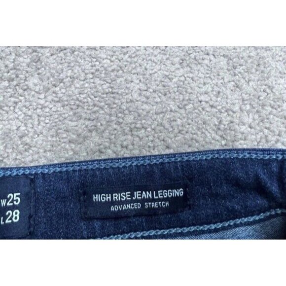 Hollister Ultra High Rise Jegging Distressed Faux Pockets Blue Size 1 - Picture 13 of 13